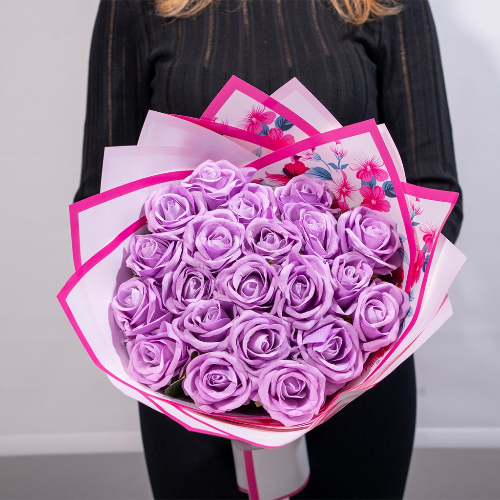 21'li Lila Gül Buketi