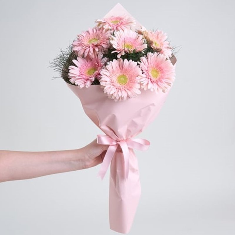 Çerkezköy Çiçek - Pudra Bukette Pembe Gerberalar