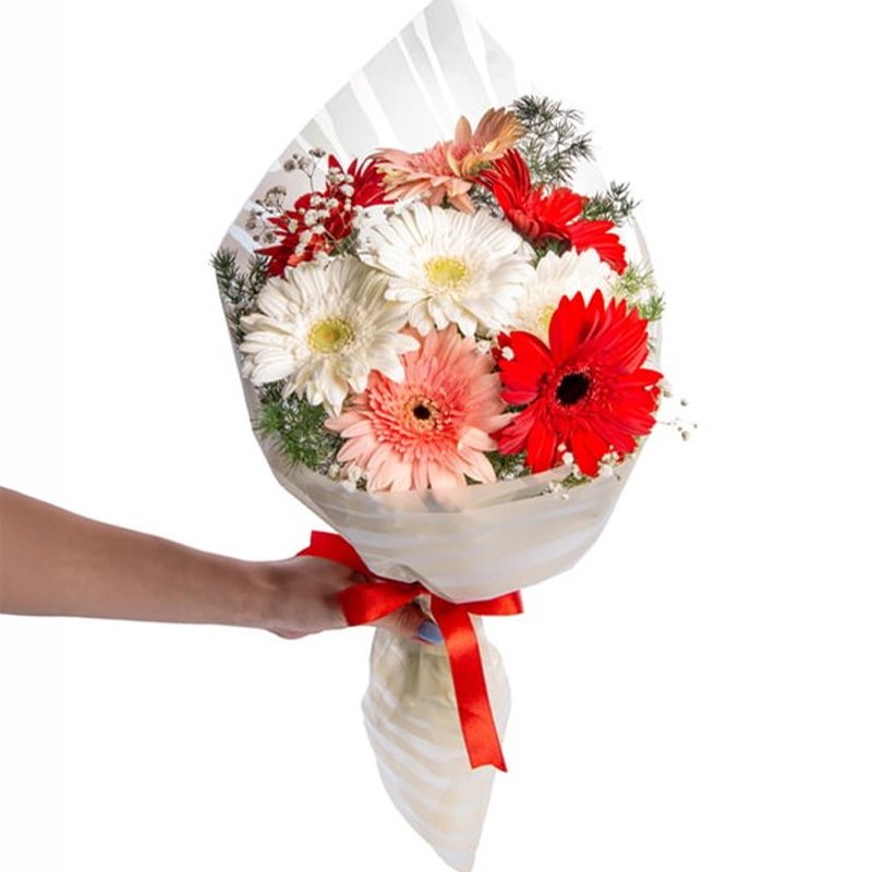 Çerkezköy Çiçek - Renkli Gerbere Buketi
